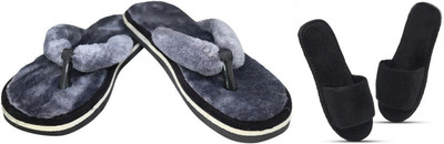 rexizone Women Slides(Grey, Black , 4)