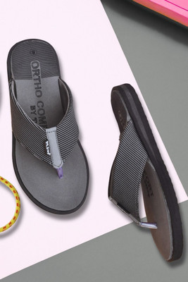 DR STTEP Men Orthopedic Slippers for Men Comfort Fit Soft Cushion Lightweight Slippers(Black , 6)