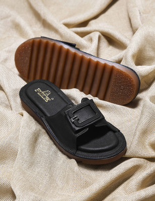 PEEK Women Flats(Black , 6)