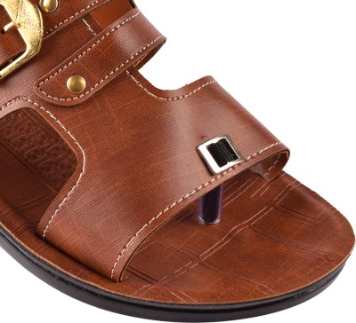 PODDAR Men Sandals(Brown , 9)