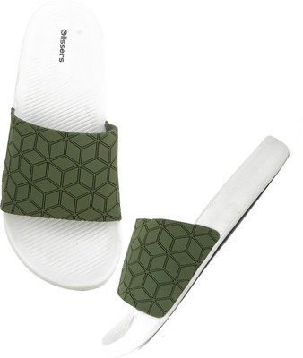 Glissers Men Slides(Green , 6)