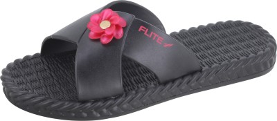 FLITE Women Slides(Black , 4)