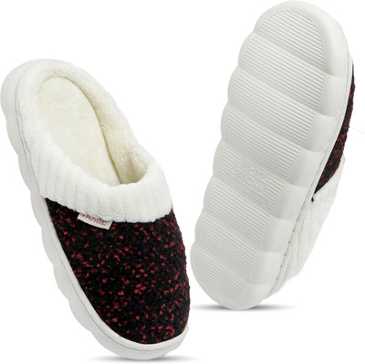 RICHMEN Women Slippers(Red , 5)