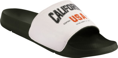 M7 By Metronaut Men Slides(White, Black , 10)