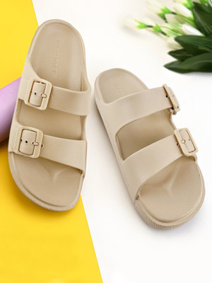 RED TAPE Women Slides(Beige , 4)