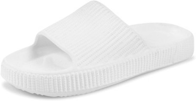 Footsace Men Slides(White , 7)