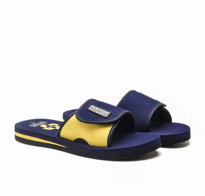 asian Men Doctor Orthopedic Cushion Lightweight Anti-Slip Slides Slides(Blue, Yellow , 9)