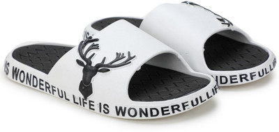 Deconds Men Slides(White , 10)