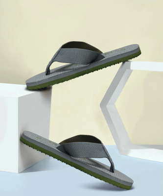 Neemans Men Flip Flops(Green, Grey , 10)