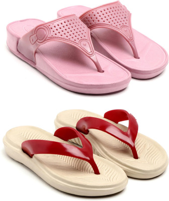TAFFRAL Women Trending Stylish Lightweight Comfort Combo Slipper Flip Flops(Multicolor , 8)