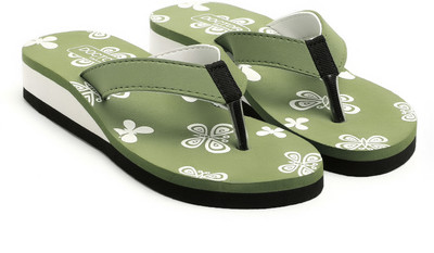 VAHMAH Women Slippers(Green , 4)