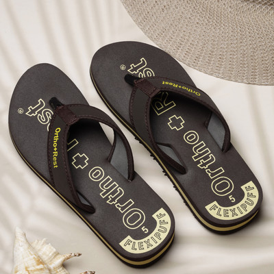 Ortho + Rest Women Extra Soft Ortho Slippers For Women, Orthopedic Doctor Footwear Flip Flops For Home Daily Use Flip Flops(Brown , 7 UK/India)