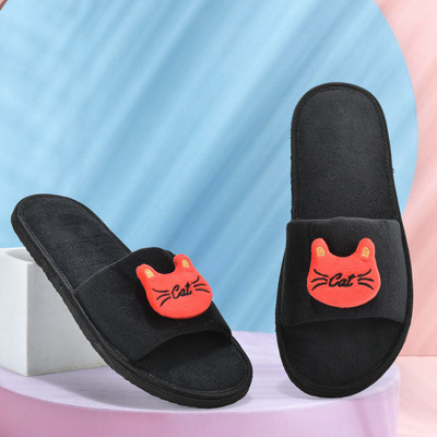 Y key Women Slides(Black , 4)