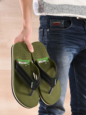 Footup Men Newly launch Premium Soft Comfortable Orthopaedic Diabetic Lightweight Antiskid Slippers(Green , 8)
