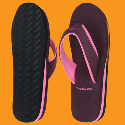 TREATTOES Women Doctor Ortho Care Diabetic Extra Soft Orthopaedic Comfort House Dr Slippers Flip Flops(Pink , 8)