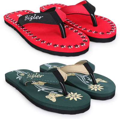 BIZLER Women Soft Ortho Slippers | Lightweight, Non-Slip & Stylish Daily Wear Slippers(Multicolor , 4)