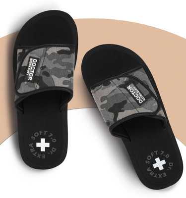 DOCTOR EXTRA SOFT Men Slides(Black, Grey , 13)