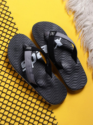 Sparx Men Flip Flops(Grey, Black , 8)