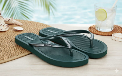 Lehar Women Soft and Comfortable Orthopedic Pain Relief Flip Flops(Olive , 5)