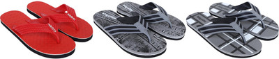 MIGOLITE Men Slippers(Red, Grey , 7)