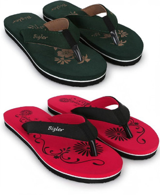 BIZLER Women Soft Ortho Slippers | Lightweight, Non-Slip & Stylish Daily Wear Flip Flops(Multicolor , 6)