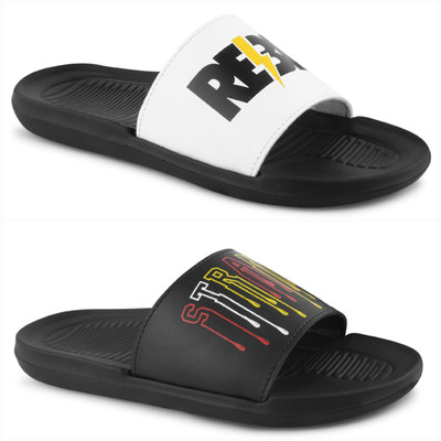 Foot Print Men Slides(Multicolor , 10)