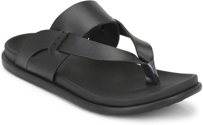 Azzaro Black Men Slippers(Black , 9)