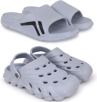 Pampy Angel Men Slippers(Grey, Grey , 7)