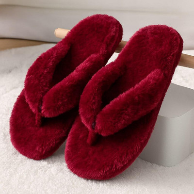 WOLVESDEN Women Flip Flops(Maroon , 5)