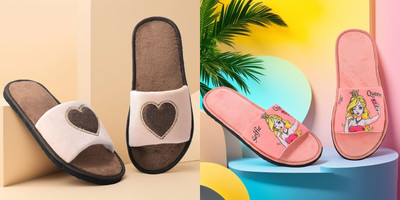 Y key Women Flip Flops(Pink, Beige , 7)