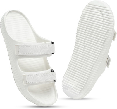 TAFFRAL Men Slides(White , 6)