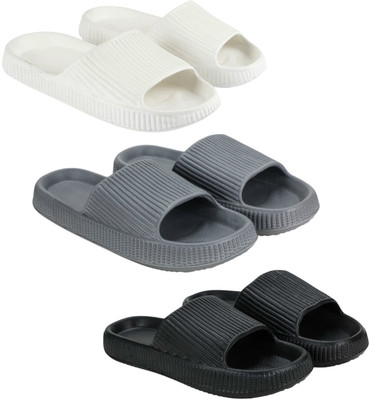 Fuliva Men Flip Flops(Multicolor , 10)