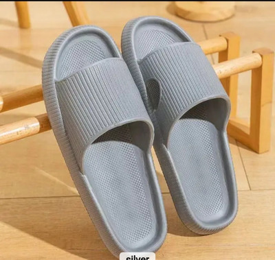 TUSHIKA Men Slides(Grey , 6)