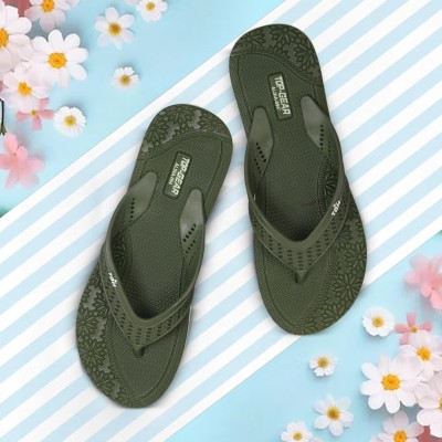 TGH Women Flip Flops(Green , 6)