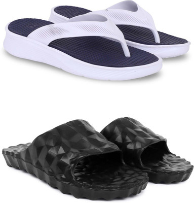 Kapani Fashion Men Slippers(Blue, Black , 10)
