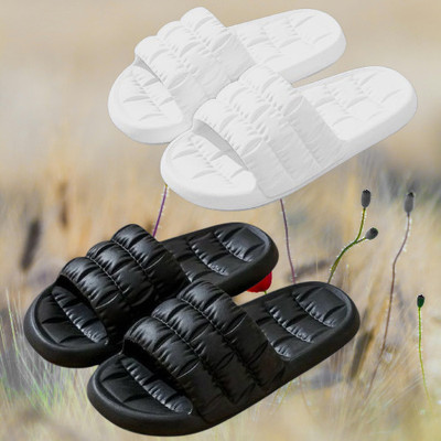 Dee Rook Men Slippers(White, Black , 9)