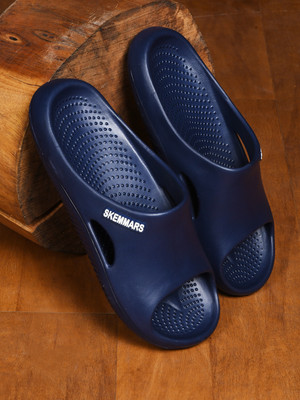 DEFLOW Men Slides(Navy , 9)
