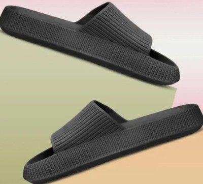 kiwd sports Men Flip Flops(Black , 10)