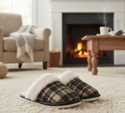 VRITRAZ Men Slippers(Brown , 7)