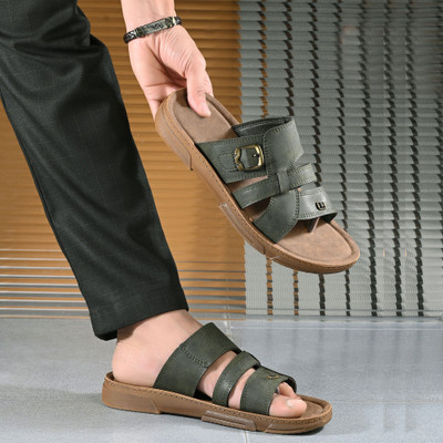 Doctor Health Super Soft Men NewlyLaunch Stylish|Lightweight|Comfortable|Breathable|All SeasonsWear Flip Flops(Olive , 8)