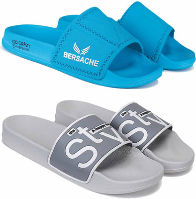 BERSACHE Men Slides(Multicolor , 9)