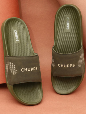 Chupps Men Edge Olive Green Men's Comfortable Slides & Flip Flop Slides(Olive , 7)