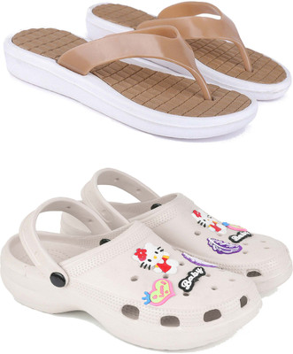 Pennen Women Slippers(Grey , 5)