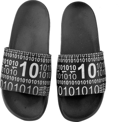 Kraasa Men Slides(Black , 8)