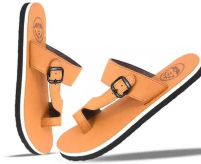 THE BABA Men Sandals(Orange , 8)