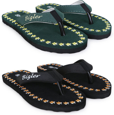BIZLER Women Soft Ortho Slippers | Lightweight, Non-Slip & Stylish Daily Wear Slippers(Multicolor , 5)