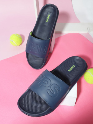 Chupps Men Pure Navy Blue Slides Slippers Soft Lightweight Flip Flops For Slides(Navy , 10)