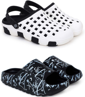 Pampy Angel Men Slippers(Black, Black , 7)