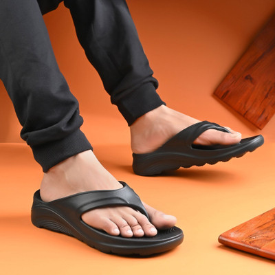 slipover Men Doctor Soft|Orthopedic|Comfort|Lightweight|Durable|Diabetic|Non Slip Slipper Flip Flops(Black , 8)