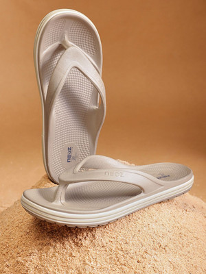 Neoz Women Levirex Lightweight with Arch Support Durable Anti-Skid & Stylish Dailywear| Flip Flops(Grey , 6)